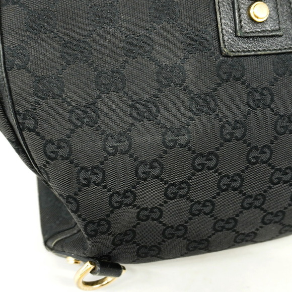 Gucci Tote Bag GG Canvas Abby 130739 Leather Black Women's - Picture 8 of 16